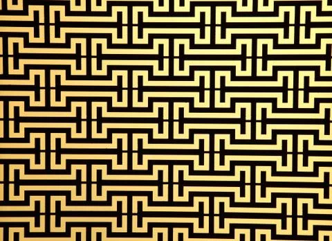 Pattern of steel rod windows frame on yellow 스톡 사진