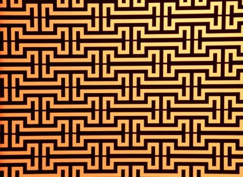 Pattern of steel rod windows frame on orange 스톡 사진