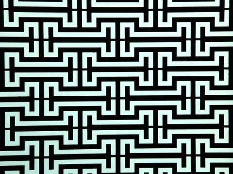 Pattern of steel rod windows frame on light blue, close up Foto stock