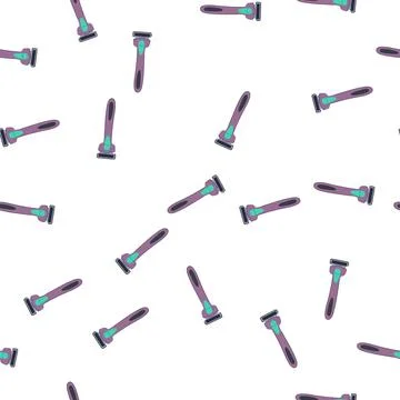 Pattern steel shaver handle cartoon vector Illustration