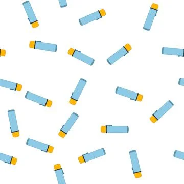 Pattern steel thermos cartoon vector Ilustração Stock
