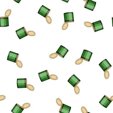 Pattern steel tin can cartoon vector Stock Illustration