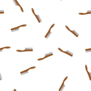Pattern steel wire brush cartoon vector Stockillustratie