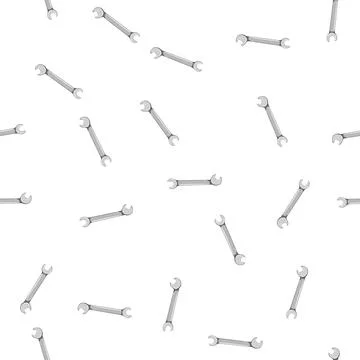 Pattern steel wrench tool cartoon vector Stock Illustration