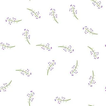 Pattern stem flower branch cartoon vector Stock Illustration