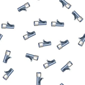 Pattern stemless hand crank flashlight cartoon vector Stock Illustration