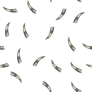 Pattern stemless viking horn cartoon vector Stock Illustration