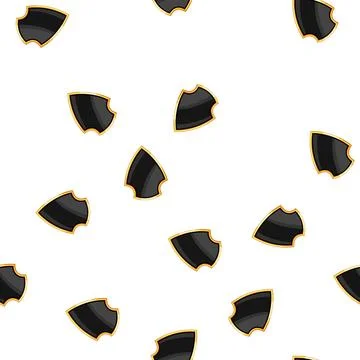 Pattern stemware shield golden luxury cartoon vector Ilustração Stock