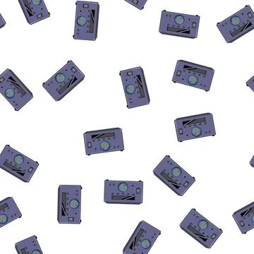 Pattern stereo digital amplifier cartoon vector Stock Illustration