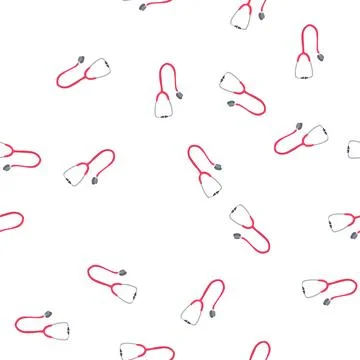 Pattern stethoscope stethoscope cartoon vector Stock Illustration
