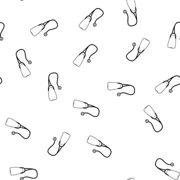 Pattern stethoscope stethoscope cartoon vector Stock Illustration