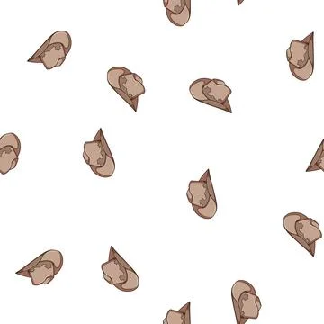 Pattern stetson cowboy hat cartoon vector Stock Illustration