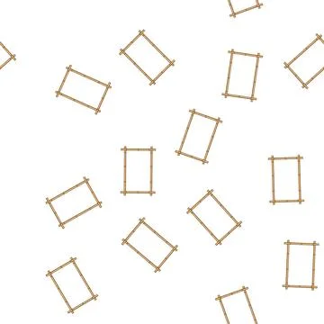 Pattern stick bamboo frame cartoon vector Stock Illustration