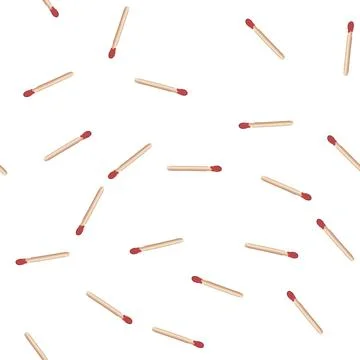 Pattern stick burning match cartoon vector Stock Illustration