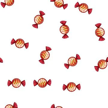 Pattern stick candy cartoon vector Stock Illustration