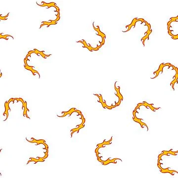 Pattern sticker flame decal cartoon vector Stock Illustration
