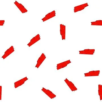 Pattern sticker red tape cartoon vector イラスト素材