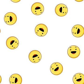 Pattern sticker smiley cartoon vector Stock Illustration