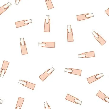 Pattern stiletto nail shape cartoon vector Illustrazione stock