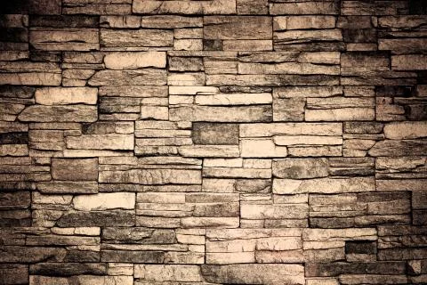 Pattern of stone wall surface Stock Photos