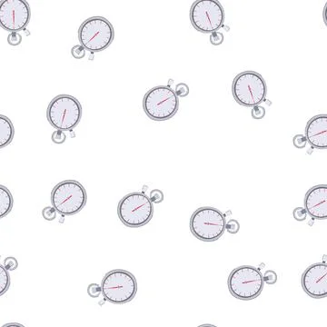 Pattern stopwatch stopwatch cartoon vector Stock Illustration