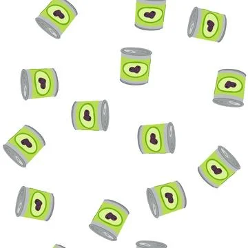 Pattern storage tin can cartoon vector Stockillustratie