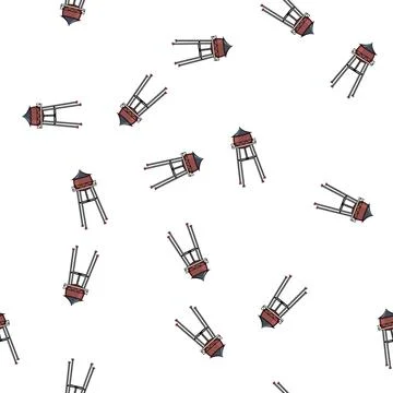 Pattern storage water tower cartoon vector Stock Illustration