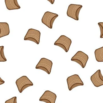 Pattern storage wicker laundry basket cartoon vector Stock Illustration