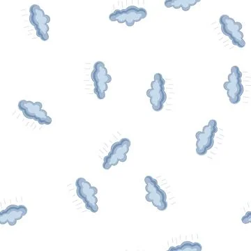 Pattern storm rain cloud cartoon vector Illustrazione stock