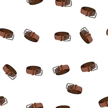 Pattern strap leather belt cartoon vector sign color Stock Illustration