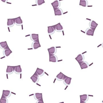 Pattern strapless bra modern cartoon vector Stock Illustration