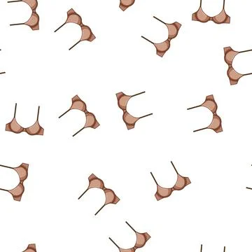 Pattern strapless bra modern cartoon vector Stock Illustration