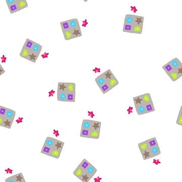 Pattern strategy puzzles toy cartoon vector Stock Illustration