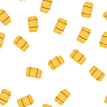 Pattern straw haystack cartoon vector Illustrazione stock