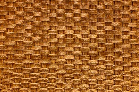 Pattern of straw rope surface, flat background Foto stock