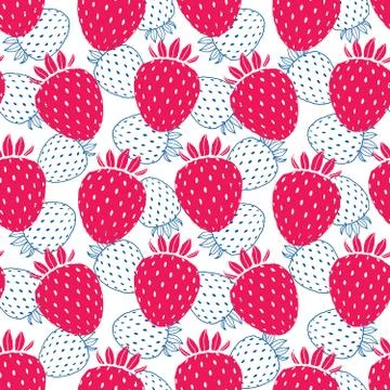 Pattern with strawberries Stock Illustration