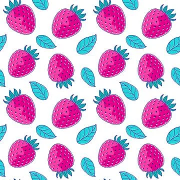 Pattern with strawberries Stock Illustration