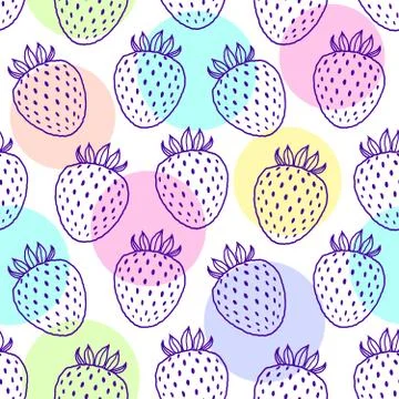 Pattern with strawberries Stock Illustration