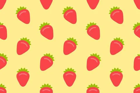 Pattern with Strawberry Stock Illustration