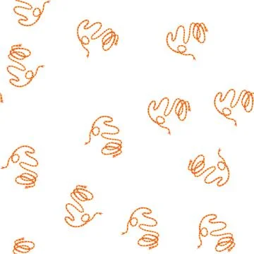 Pattern string rope cartoon vector Illustrazione stock