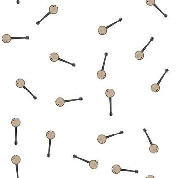 Pattern strings banjo cartoon vector Ilustración de archivo
