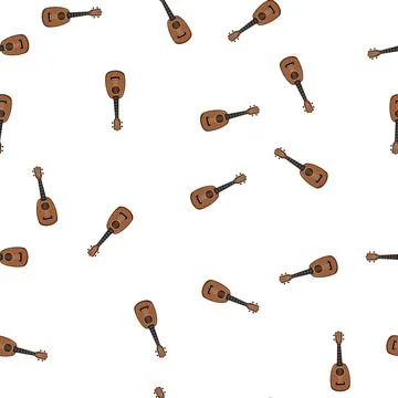 Pattern strings ukulele cartoon vector 스톡 일러스트