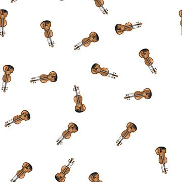 Pattern strings violin cartoon vector Ilustración de archivo