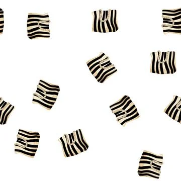 Pattern stripe beach bag cartoon vector Illustrazione stock