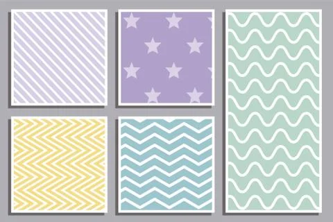 Pattern striped and stars frames vector design Illustrazione stock