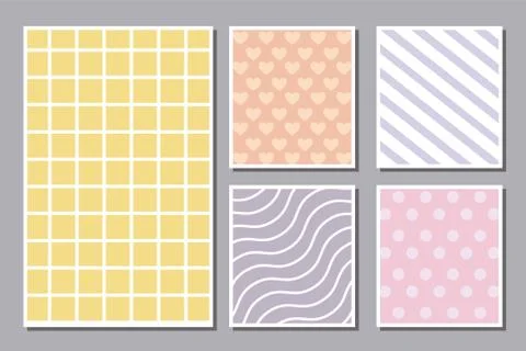 Pattern striped pointed and hearts frames vector design Stock Illustration