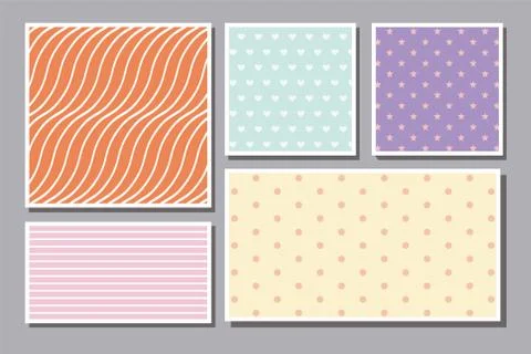 Pattern striped pointed hearts and stars frames vector design Illustrazione stock