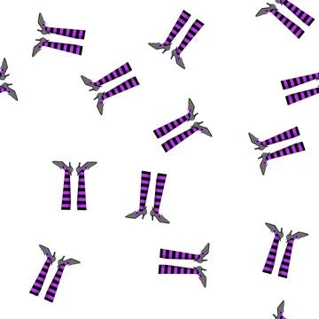 Pattern striped witch legs cartoon vector Stock Illustration