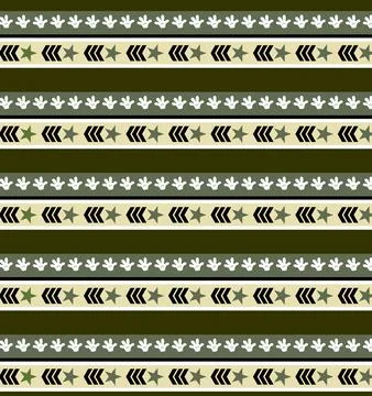 Pattern stripes and stripes army green color Stock Illustration