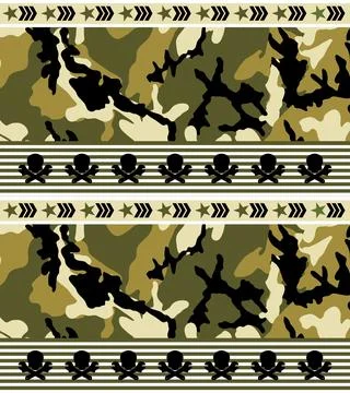 Pattern stripes and stripes army green color Stock Illustration